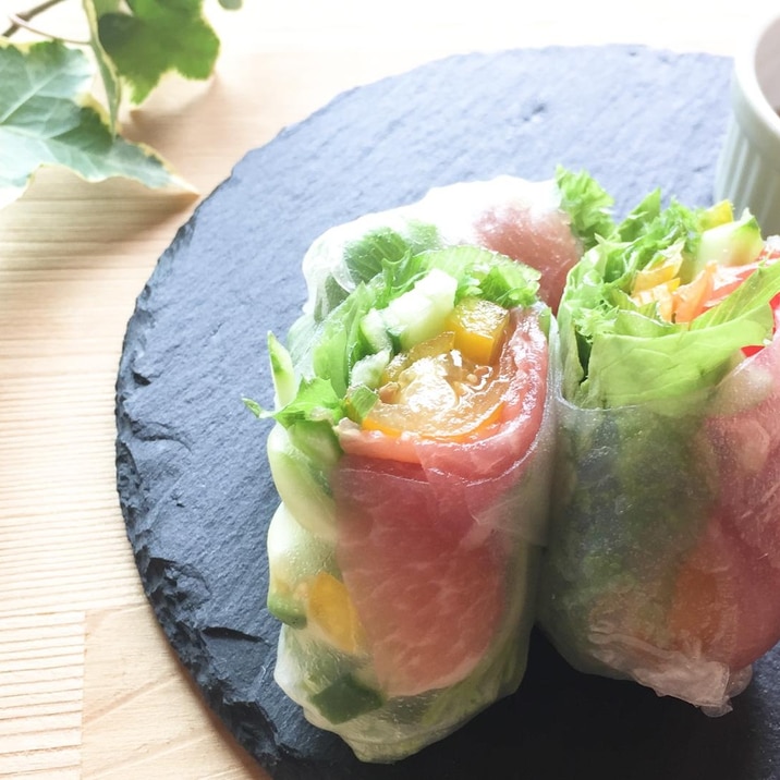 お野菜たっぷり☆生ハムの彩り生春巻き レシピ・作り方 by 都城市ふるさと納税レシピ|楽天レシピ